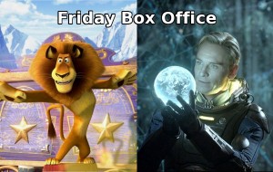 "Prometheus" and "Madagascar 3: Europe's Most Wanted" were neck-and-neck at the Friday Box Office.