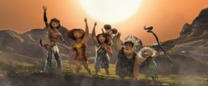 A scene from DreamWorks' new animated family comedy "The Croods," here reviewed by film critic Danny Baldwin.