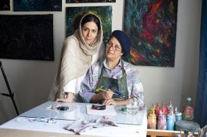 Iranian filmmaker Maryam Sepehri (left) won an award at the 2013 Milwaukee Film Festival for “Habibeh,” a documentary about painter Habibeh Bedayat (right).