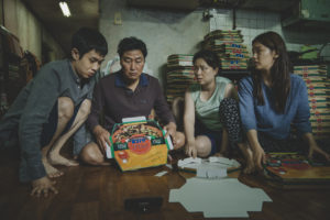 In the class struggle comedy “Parasite,” South Korea’s official Oscar submission for best international film, a low-income family schemes its way into the lives of a rich family.