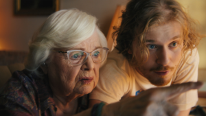 In the comedy “Thelma,” June Squibb is a 93-year-old grandmother who gets duped by a phone scammer. Fred Hechinger plays her grandson.
